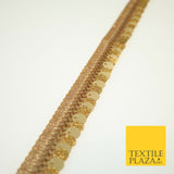 Gold Glitter Matte Double Sequin Ribbon Trimming Border Gota Sewing Trim X582