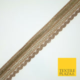 Gold Glitter Sequin Cording ZigZag Trimming Border Ribbon Ethnic Trim Lace X579