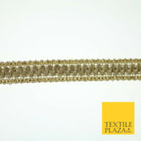 English Gold Slim Shiny Glitter Woven Trim Border Ribbon Lace 1.5cm Wide X572