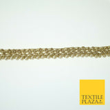Gold Knotted Weave White Pearl Beaded Trim Border Ribbon Lace 1.5cm Wide X566