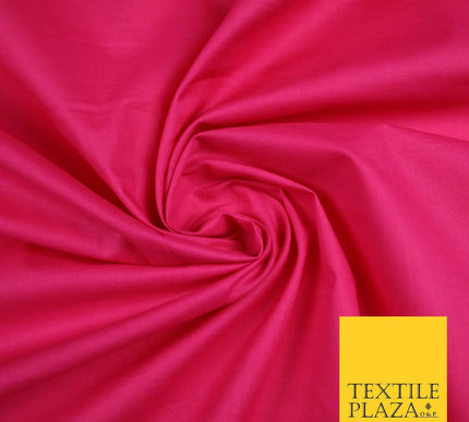 Plain Polycotton Fabric Dress Craft Lining Bunting Poly Cotton - OVER 30 COLOURS