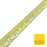 Gold Matt Sequin Rope Effect Ribbon Fancy Gota Trim Border Lace X548