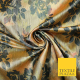 ORANGE Tie Dye Effect Cationic Rose Shadow Jacquard Dress Fabric 58" Wide 7209
