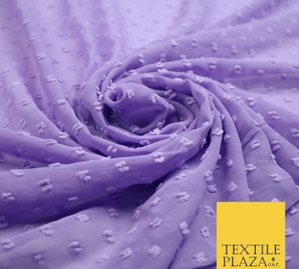 18 COLOURS - Swiss Knot Dot Dobby Sheer Georgette Chiffon Dress Fabric 59"