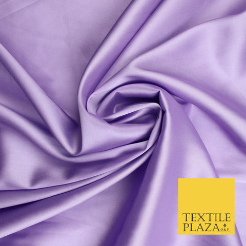 Bright Lilac Fine Silky Smooth Liquid Sateen Satin Dress Fabric Drape Lining Material 7857