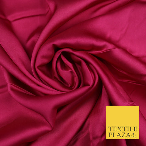 Cerise Pink Fine Silky Smooth Liquid Sateen Satin Dress Fabric Drape Lining Material 7868