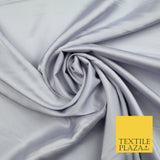 Cloud Grey Fine Silky Smooth Liquid Sateen Satin Dress Fabric Drape Lining Material 7812