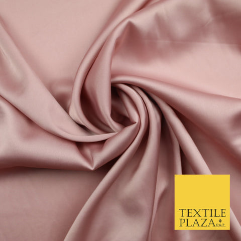 Light Dusty Pink Fine Silky Smooth Liquid Sateen Satin Dress Fabric Drape Lining Material 7840