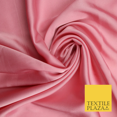 Pink Fine Silky Smooth Liquid Sateen Satin Dress Fabric Drape Lining Material 7846