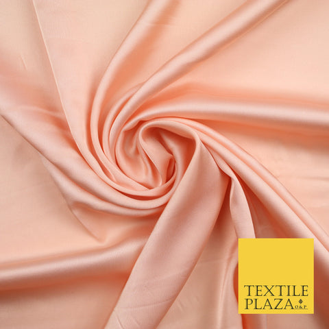 Peach Fine Silky Smooth Liquid Sateen Satin Dress Fabric Drape Lining Material 7837