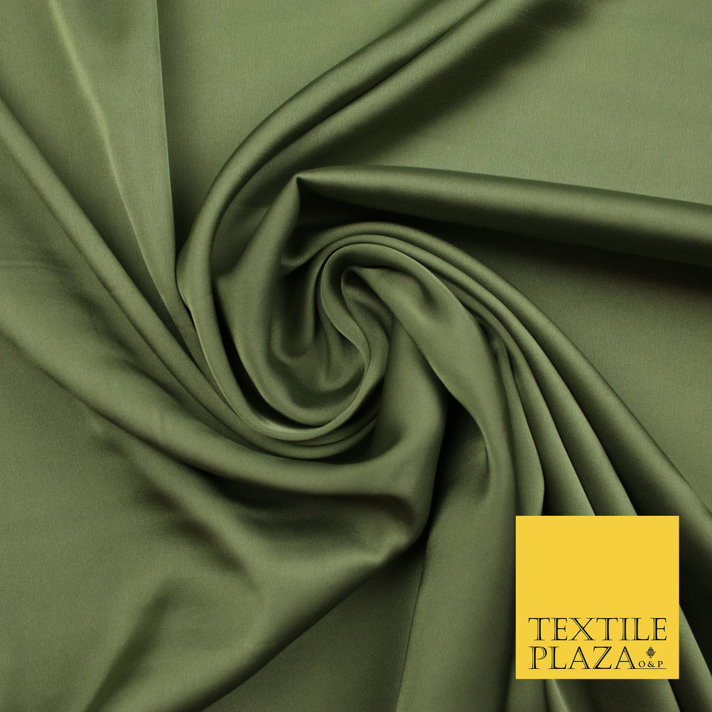 Sage Green Fine Silky Smooth Liquid Sateen Satin Dress Fabric Drape Lining Material 7898