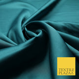 Teal Fine Silky Smooth Liquid Sateen Satin Dress Fabric Drape Lining Material 7891