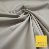 LIGHT STONE STRETCH COTTON SATEEN FABRIC Plain Stretch T Shirt Dress Fabric 8017