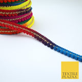 Multicolour Rainbow Shaded Pom Pom Dyed Glitter ZigZag Trim Border Lace X379