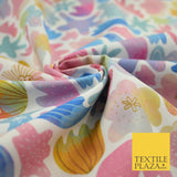 Colourful Watercolour Artsy Sea Shells Digital Print 100% Cotton Fabric 8219