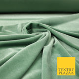 LIGHT SAGE MINT GREEN Soft Velvet Velour Fabric Stretch Material 65" WIDE 7436