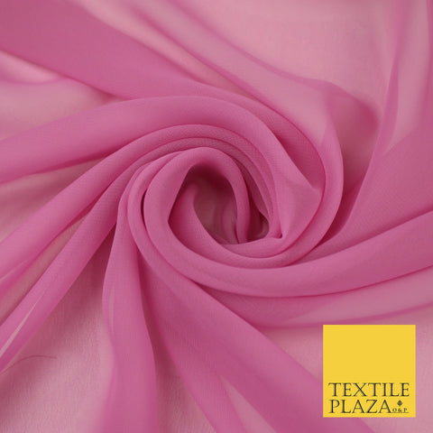 LAVENDER PINK 2 Premium Plain Dyed Chiffon Fine Soft Georgette Sheer Dress Fabric 8329