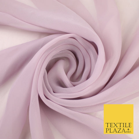 LIGHT MAUVE Premium Plain Dyed Chiffon Fine Soft Georgette Sheer Dress Fabric 8344