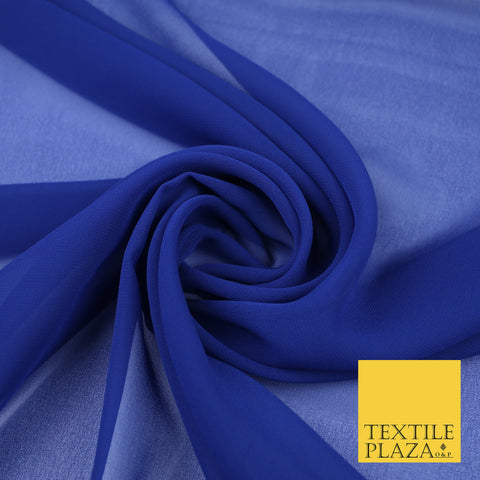 MIDNIGHT BLUE Premium Plain Dyed Chiffon Fine Soft Georgette Sheer Dress Fabric 8396