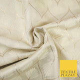 Floral Geometric Ornamental Textured Brocade Jacquard Waistcoat Dress Fabric