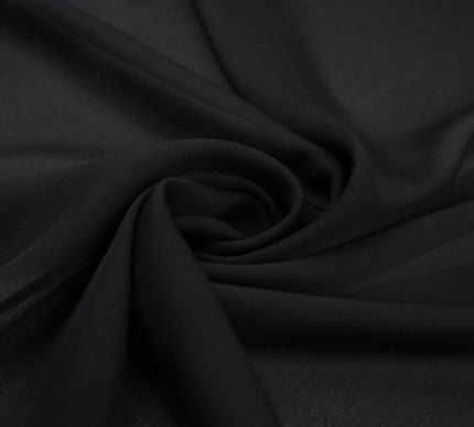 18 COLOURS - Premium Plain DOUBLE Georgette Chiffon Sheer Dress Polyester Fabric