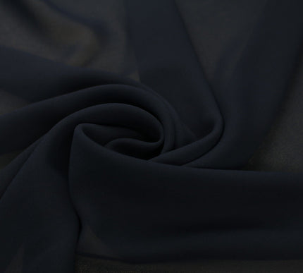 18 COLOURS - Premium Plain DOUBLE Georgette Chiffon Sheer Dress Polyester Fabric