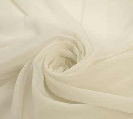 18 COLOURS - Premium Plain DOUBLE Georgette Chiffon Sheer Dress Polyester Fabric