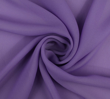 18 COLOURS - Premium Plain DOUBLE Georgette Chiffon Sheer Dress Polyester Fabric