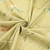 Beige Vintage Floral Trellis Cotton Canvas Panama Upholstery Curtain Fabric 8575