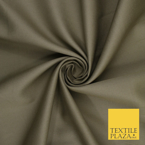 BEIGE 100% Cotton Drill Fabric Twill Upholstery Uniform Workwear Craft 60" 8659
