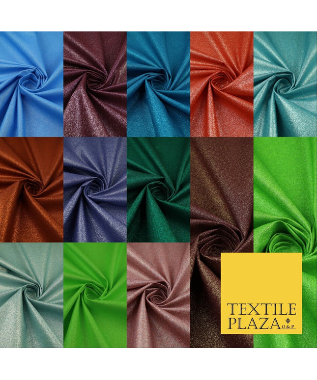 13 COLOURS - Luxury Sparkly Fine Glitter 100% Cotton Fabric Craft Festive 59"