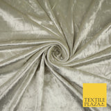 LIGHT STONE GOLD Plain Ice Velvet Velour Fabric Stretch Material - 58" - 9106