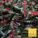 Exotic Jungle Monstera Leaves Intense 100% Cotton Canvas Print Fabric Craft 9098