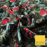 Exotic Jungle Monstera Leaves Intense 100% Cotton Canvas Print Fabric Craft 9098