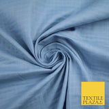 6 COLOURS - Checked Jacquard Flat Double Gauze Woven 100% Cotton Fabric