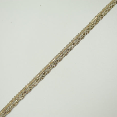 Slim Classic Gold Woven Braided Glitter Matte Trim Border Lace - 1cm Wide X708