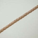 Slim Antique Rose Gold Woven Braided Glitter Matte Trim Border Lace-1cm WideX709