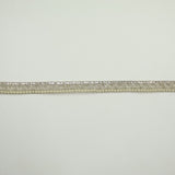 3 COLOURS - Mini Pearl Edged Zig Zag Metallic Ribbon Trim Border Lace 19mm Wide