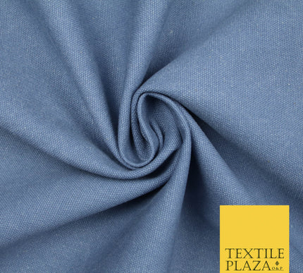 PALE DENIM CHAMBRAY BLUE Premium Plain 100% Cotton Canvas Fabric Upholstery Dress Bags Craft Material 57" 5583