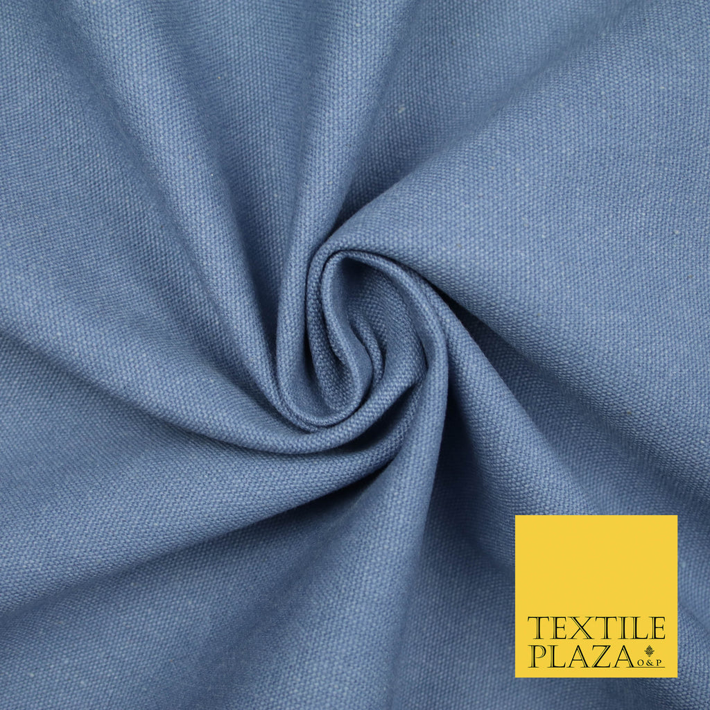PALE DENIM CHAMBRAY BLUE Premium Plain 100% Cotton Canvas Fabric Upholstery Dress Bags Craft Material 57" 5583
