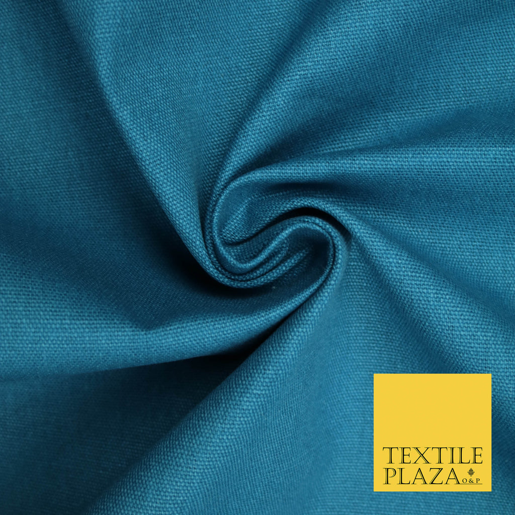 TEAL PETROL BLUE Premium Plain 100% Cotton Canvas Fabric Upholstery Dress Bags Craft Material 57" 5584