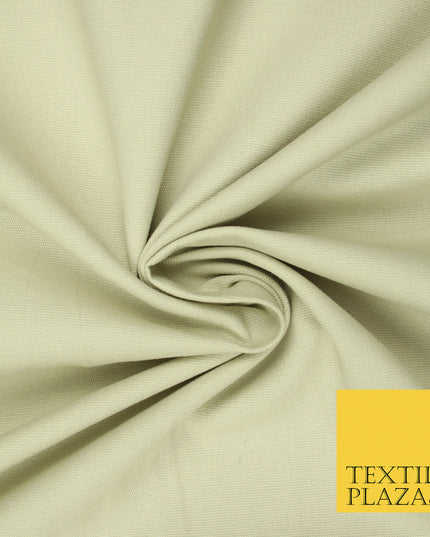 ECRU STONE CREAM Premium Plain 100% Cotton Canvas Fabric Upholstery Dress Bags Craft Material 57" 5589