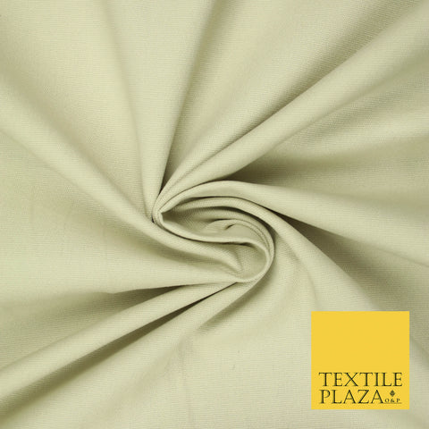 ECRU STONE CREAM Premium Plain 100% Cotton Canvas Fabric Upholstery Dress Bags Craft Material 57" 5589