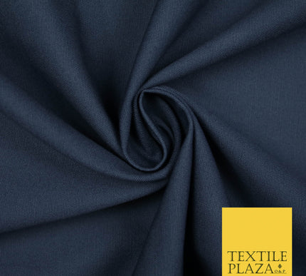VINTAGE BLUE Premium Plain 100% Cotton Canvas Fabric Upholstery Dress Bags Craft Material 57" 5591