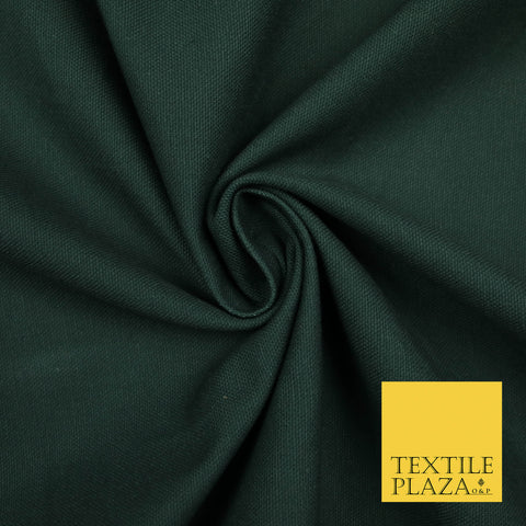 DARK FOREST GREEN Premium Plain 100% Cotton Canvas Fabric Upholstery Dress Bags Craft Material 57" 5593