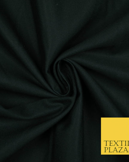 CHARCOAL BLACK GREEN TINT Premium Plain 100% Cotton Canvas Fabric Upholstery Dress Bags Craft Material 57" 5594