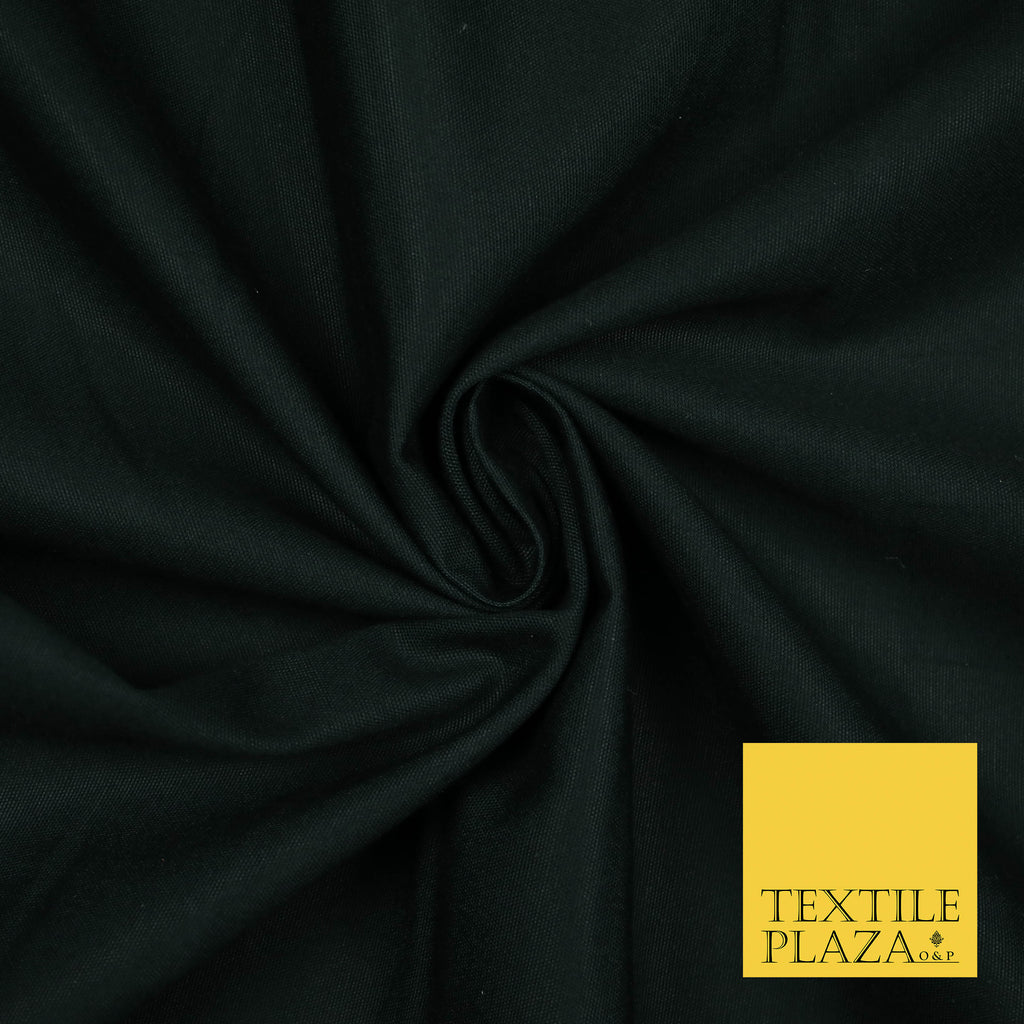 CHARCOAL BLACK GREEN TINT Premium Plain 100% Cotton Canvas Fabric Upholstery Dress Bags Craft Material 57" 5594