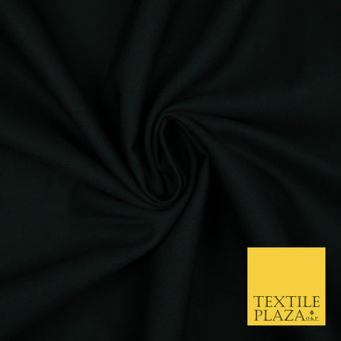 BLACK Premium Plain 100% Cotton Canvas Fabric Upholstery Dress Bags Craft Material 57" 5595