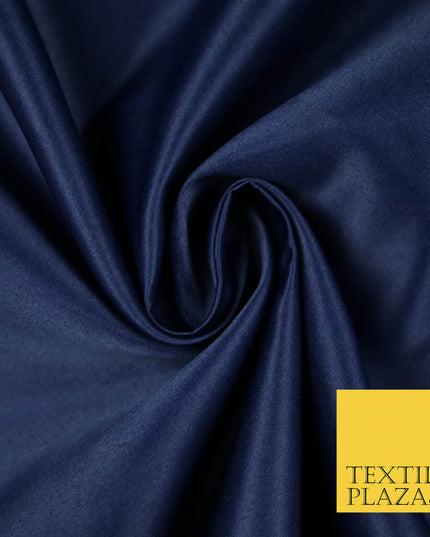 MIDNIGHT BLUE Luxury Plain Smooth Matt Duchess Satin Fabric Material Bridal Wedding Dress 58" 5603