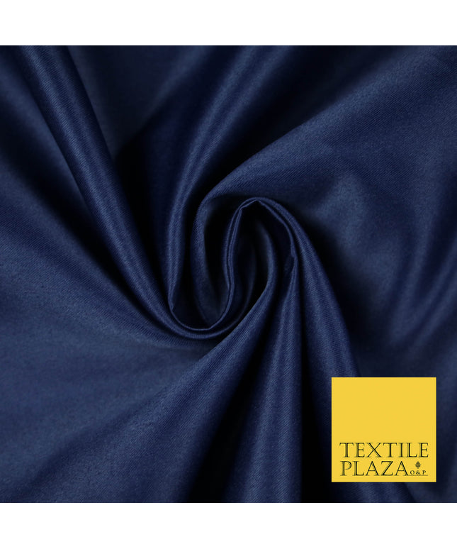 MIDNIGHT BLUE Luxury Plain Smooth Matt Duchess Satin Fabric Material Bridal Wedding Dress 58" 5603